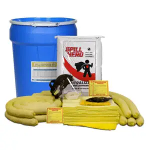 Acid Spill Kit in a 30 gallon poly drum