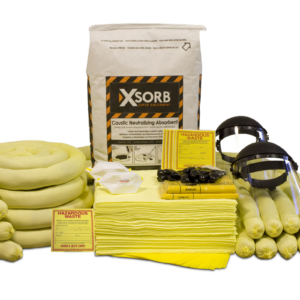 Xsorb Caustic neutralizer spill kit in 55 gallon drum