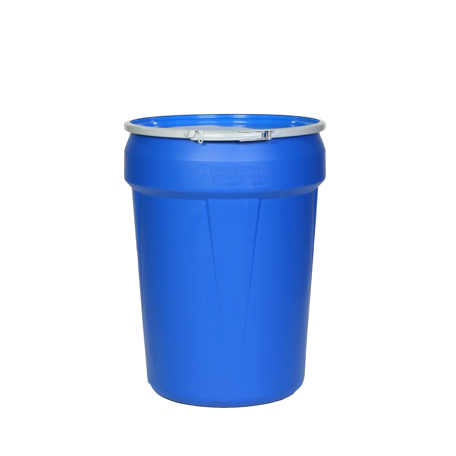 30 Gallon Lab Pack Drum w/Metal Band - Blue - Spill Hero