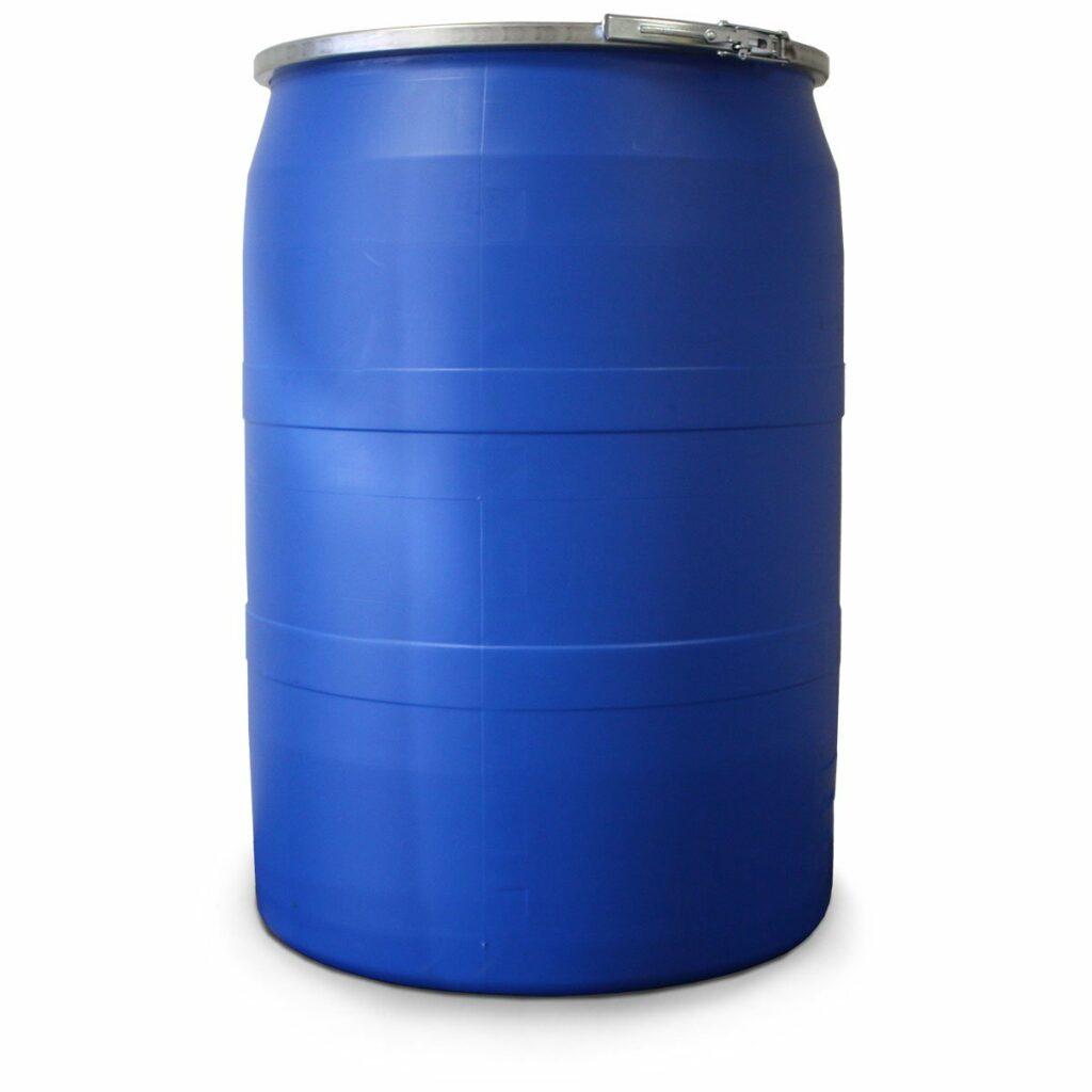55 gallon Poly Drum w/ Lever Lock Lid Spill Hero