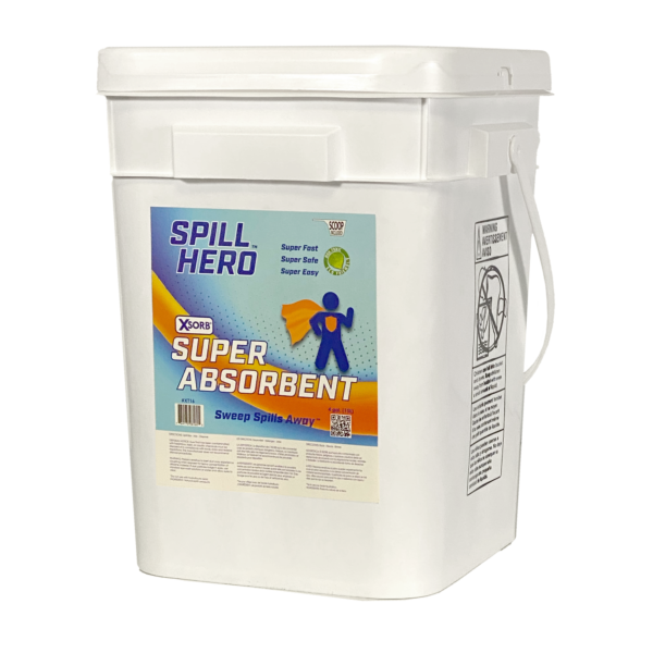 XSORB Universal Spill Clean-Up Pail 4 gal. with Scoop - Spill Hero