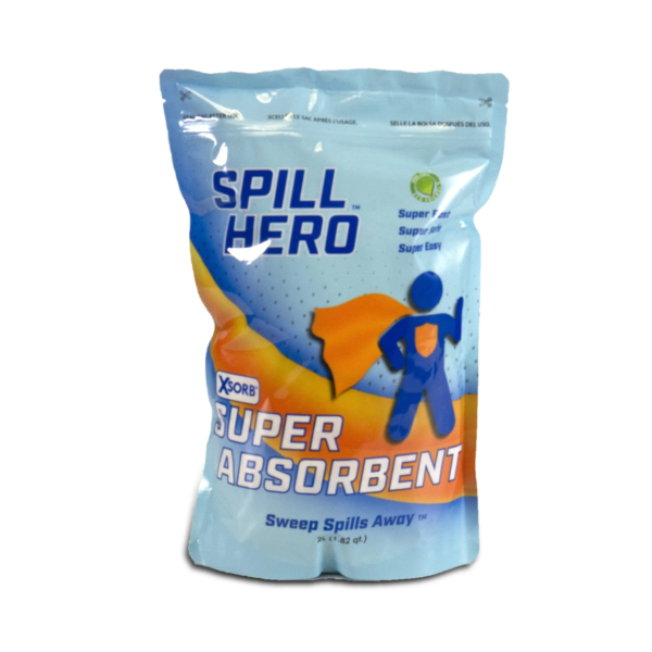 Spill Hero Absorbent in six quart bag.