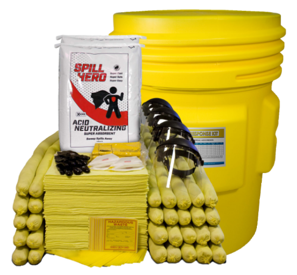Spill Hero Acid Neutralizing Spill Kit in 95 Gallon Overpack Drum