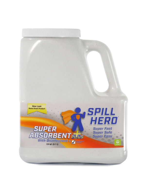 Spill Hero Absorbent Plus with Disinfectant in 5.4 quart bottle
