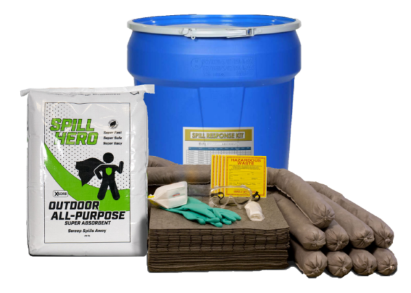 Spill Hero Outdoor Spill Kit in 30 Gallon Drum