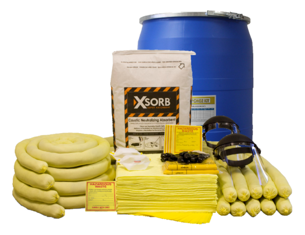 XSORB Caustic Neutralizing Spill Kit in 55 Gallon Drum