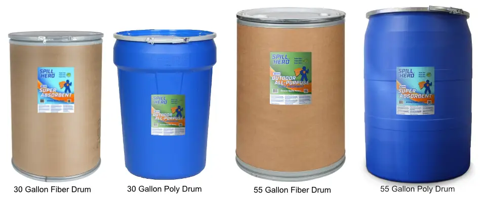 Spill Hero Absorbents In Drums